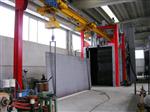 Cogeim Continuous feed  pass-through  hanging load type shot blasting machine - GTU Series Shotblasting Machines 